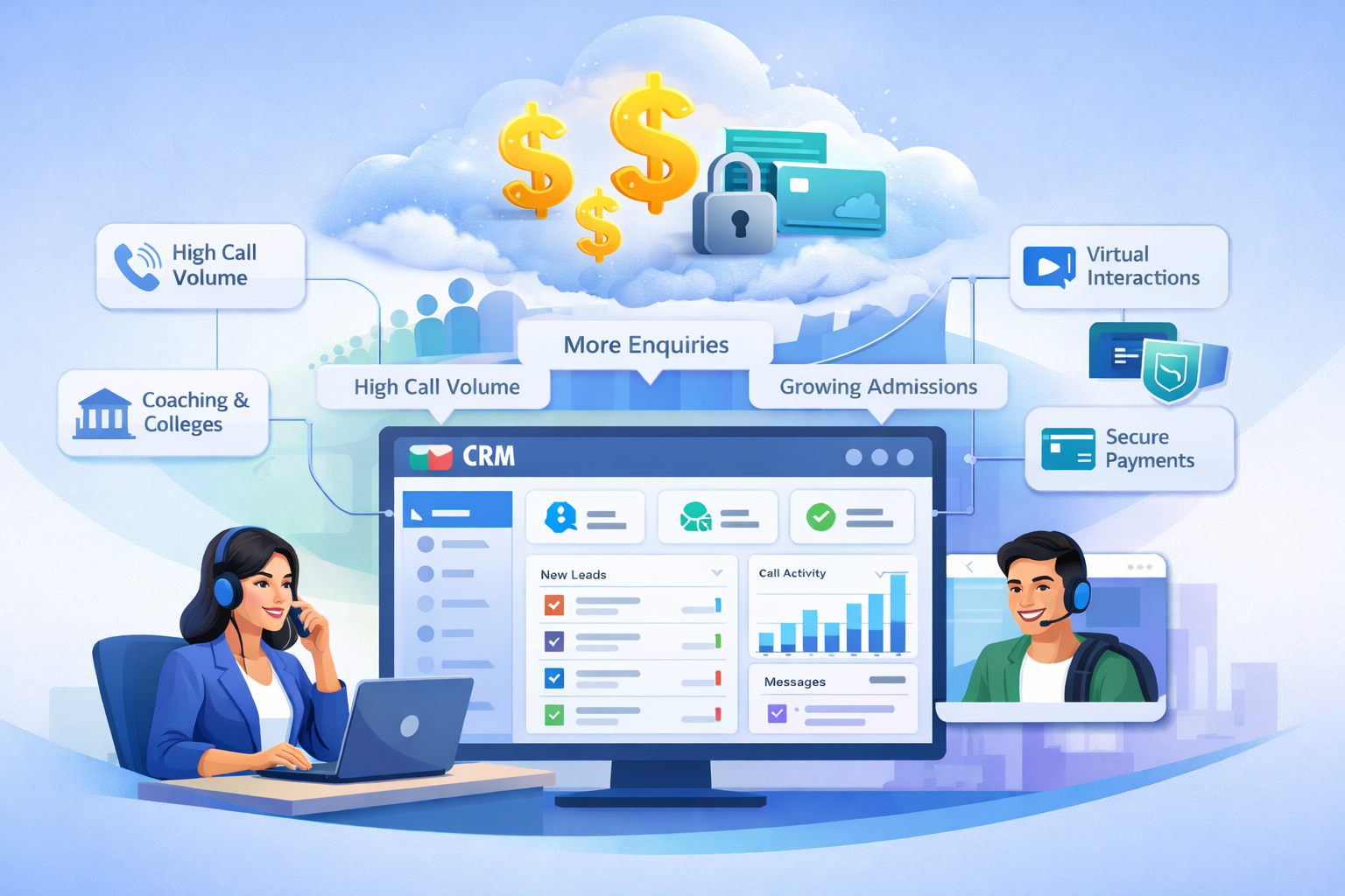 Dashboard for Education CRM