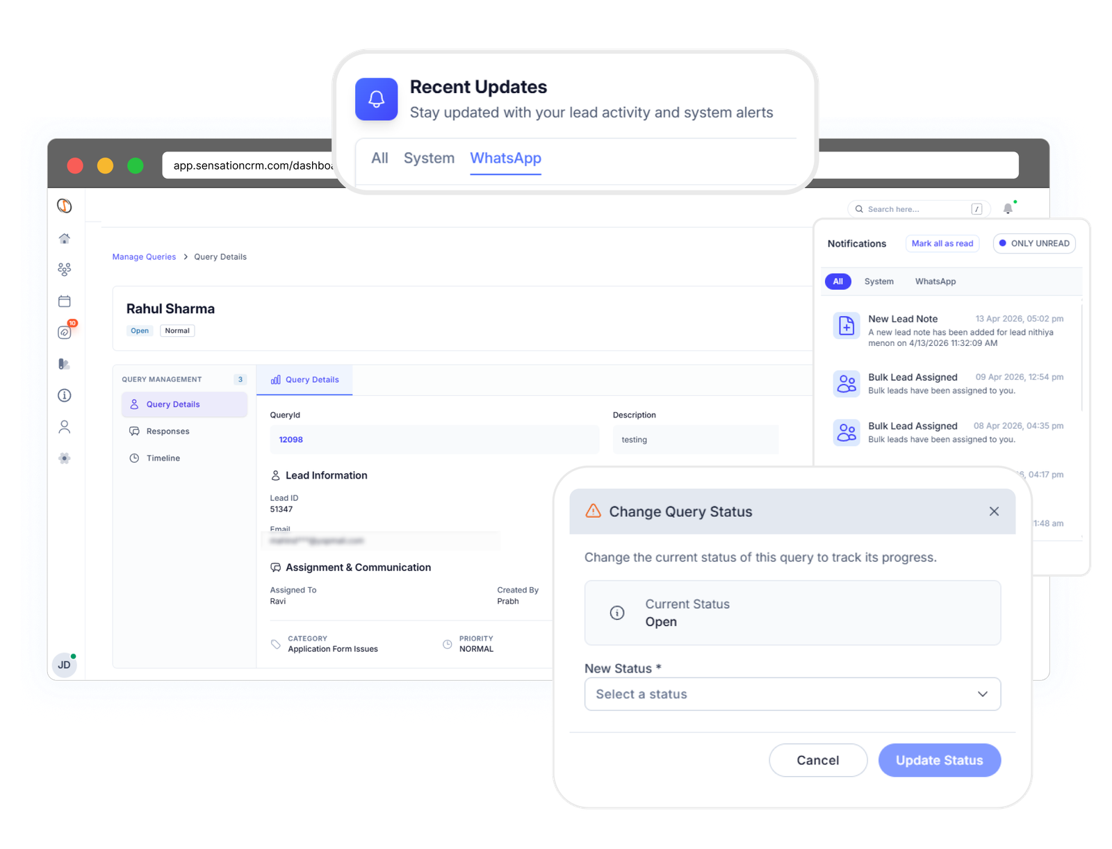 manage counselors and inquiries