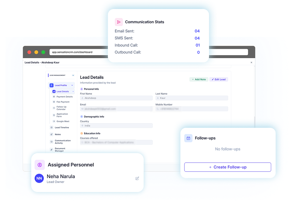 crm for managing student inquiries in india