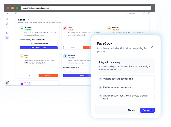 integrate facebook leads with crm