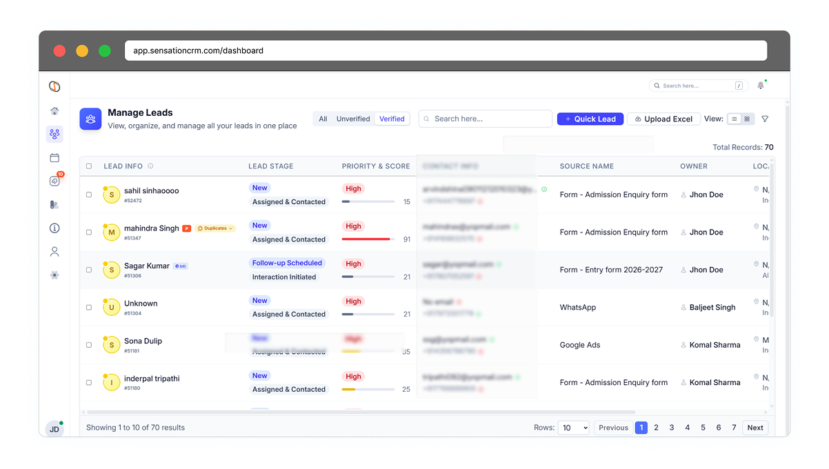 admission document tracking system