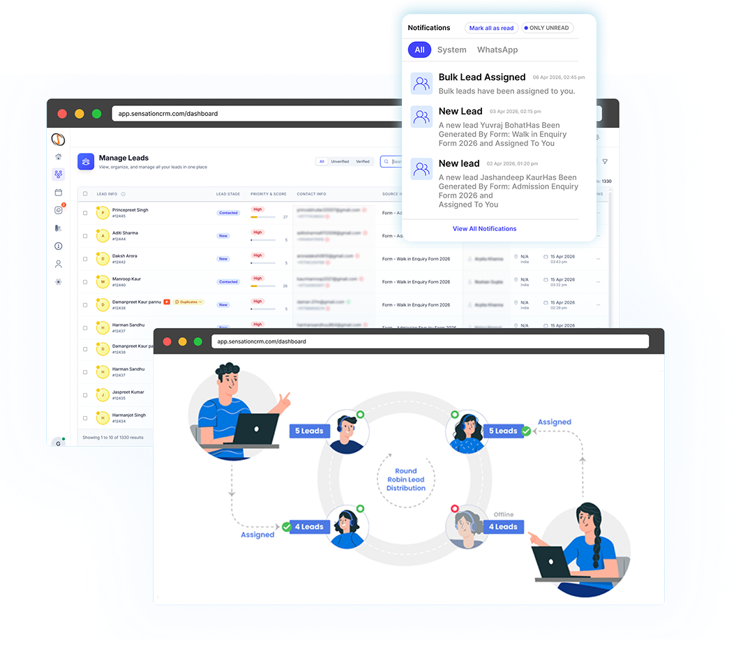 student lead management crm india